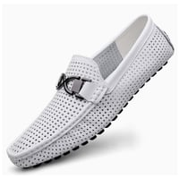Summer leather shoes men breathable thin soft soles soft leather men sandals hollow