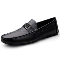 men's genuine leather slip-on loafers