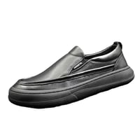 Genuine leather casual slip-on shoes