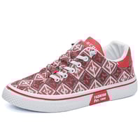 Men's retro printed fashionable breathable and comfortable sneakers soft-soled canvas shoes