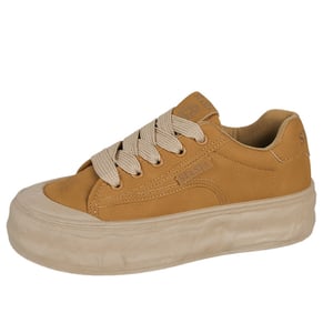 Versatile thick-soled platform lace-up canvas fashionable popular casual shoes
