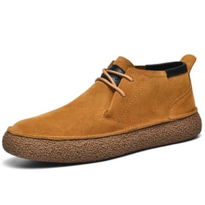 Matte leather mercerized suede mid-top sneakers Martin boots