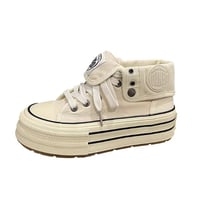 High-top thick-soled versatile student retro niche design casual sneakers