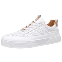 Lightweight and breathable white leather casual shoes