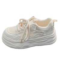 Women's mesh breathable thick-soled height-increasing sports shoes