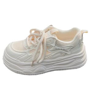Women's mesh breathable thick-soled height-increasing sports shoes
