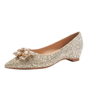 Rhinestone square buckle petite height-enhancing shoes