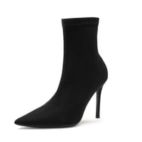 New black high-heeled ankle boots