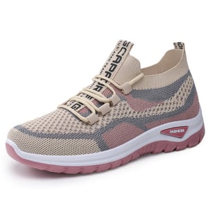 Versatile new style mesh breathable casual soft sole comfortable lace-up running shoes